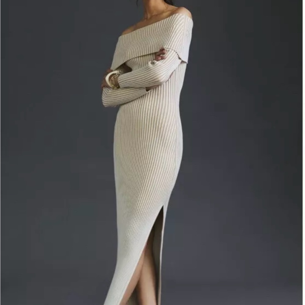 Anthropologie Off-shoulder sweater Midi Dress size small